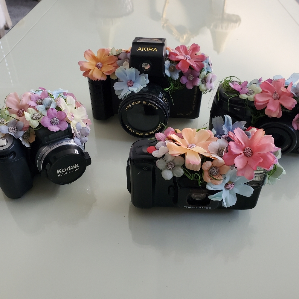 CAMERA CENTERPIECES for Travel, Adventure, or Photo Buffs